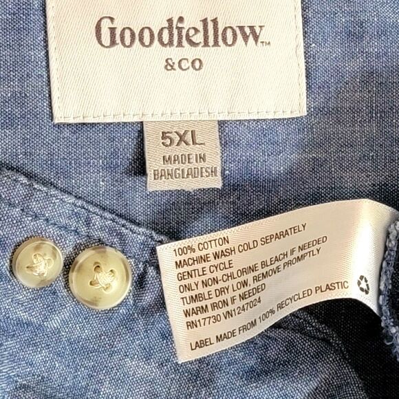 Goodfellow & Co Blue Casual Button Down Shirt - Picture 10 of 11